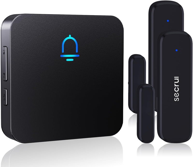 SECRUI Door Chime, Wireless Door Chimes When Door Open Entry for Business/Home/Office/Store Door Ringer Alert Buzzer Alarm Door Ringer for Opening – Door Open Alert - 2 sensors - Image 1